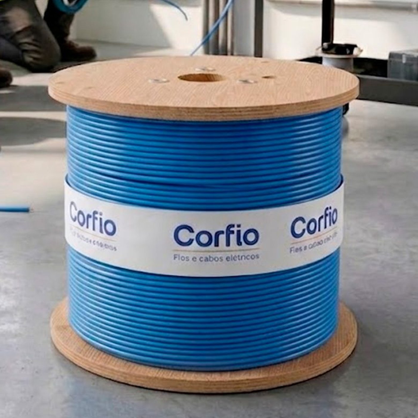 Bobina de 600 metros do Cabo Flexível Corfio 6,0 mm² Azul 750 V