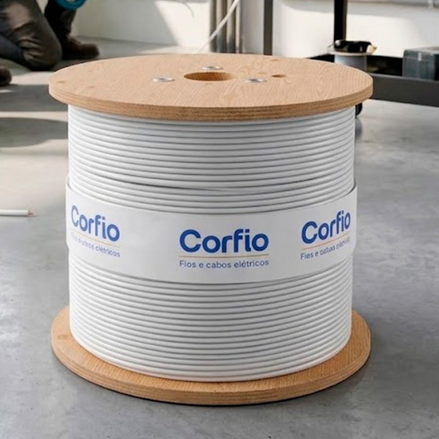 Bobina de 800 metros do Cabo Flexível Corfio 4,0 mm² branco 750 V
