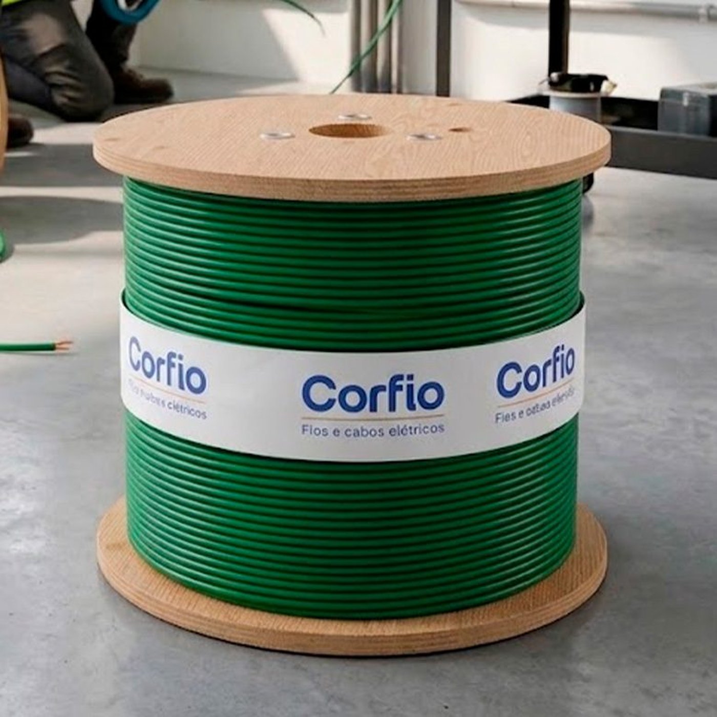 Bobina de 800 metros do Cabo Flexível Corfio 4,0 mm² verde 750 V