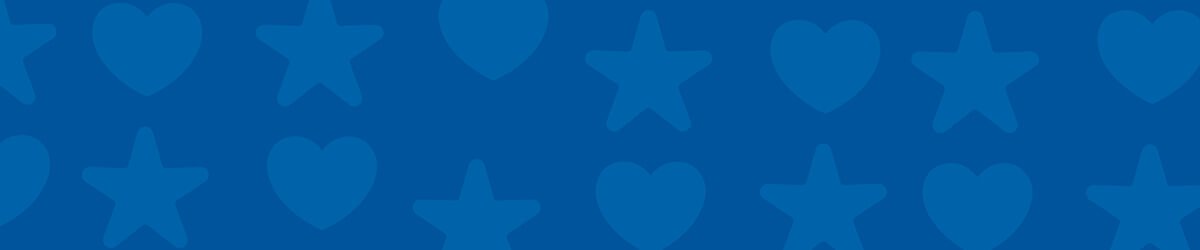 Textura fundo azul com padrão estrelas e corações Pom Pom Clássica