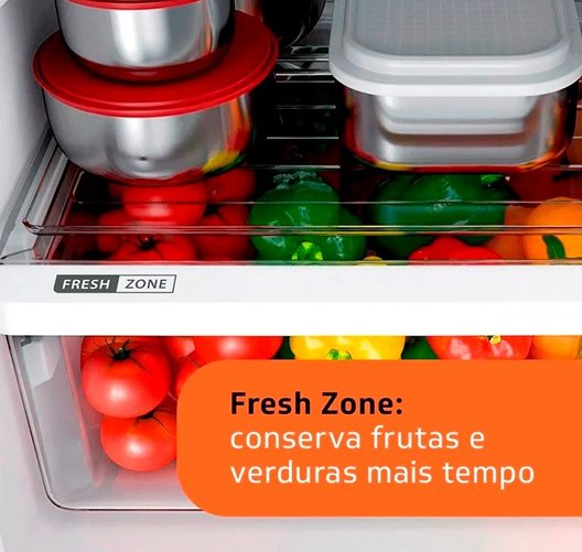 Gavetão Fresh Zone da geladeira Brastemp para conservação de frutas, verduras e hortaliças