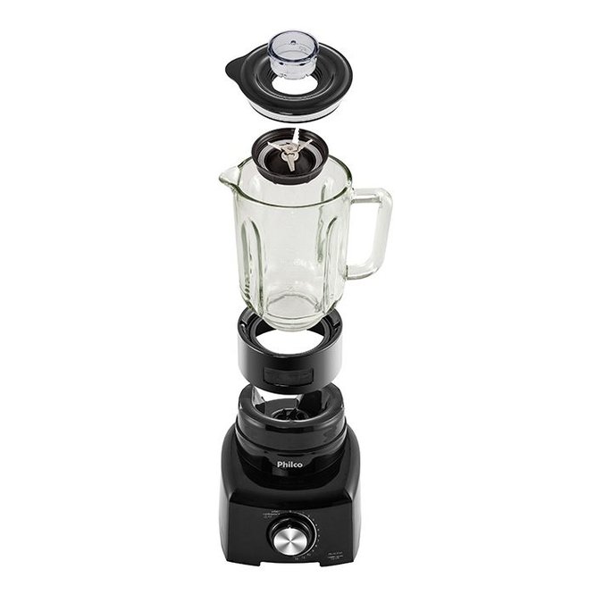 Liquidificador Philco PLQ1350 com base antiderrapante e encaixe do copo