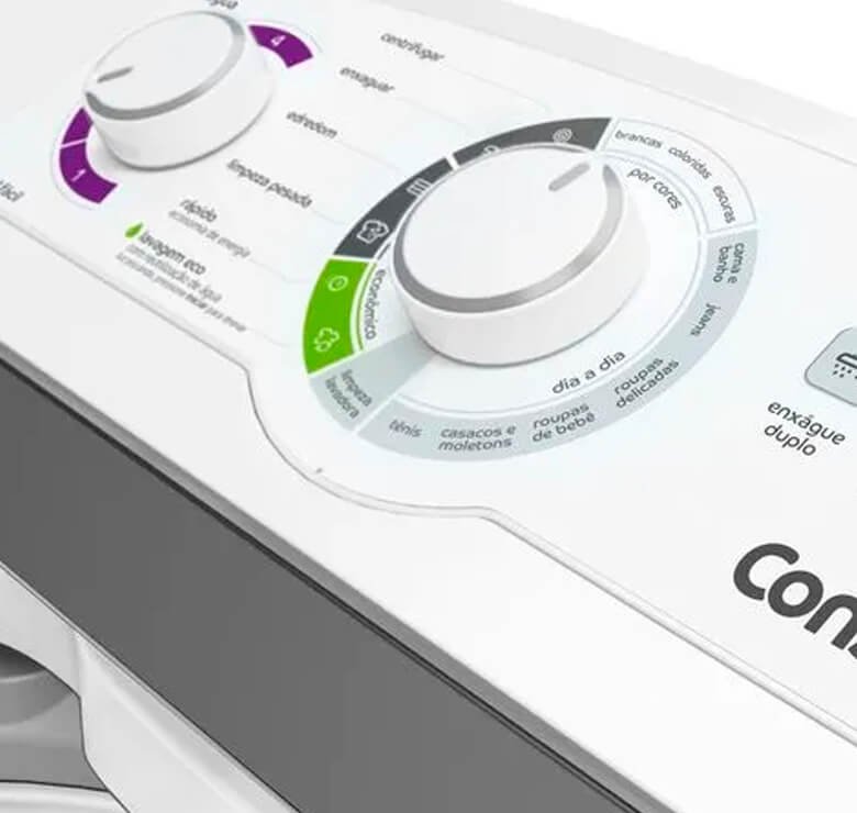 Painel controle máquina lavar Consul CWH12BB botão seletor 16 ciclos lavagem