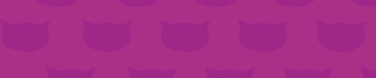Fundo roxo texturizado silhuetas gatos marca Whiskas