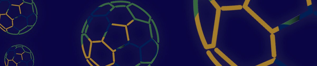 Grafismo bolas de futebol verde e amarelo em fundo azul escuro Smart TV AOC Roku 7045
