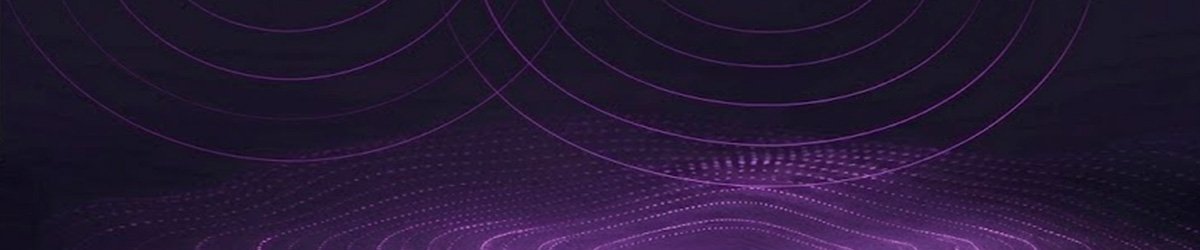 Fundo abstrato com ondas sonoras roxas representando tecnologia de áudio da TV Philco