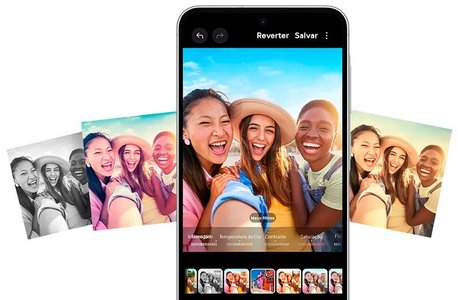 Galeria de fotos no Galaxy A56 5G com filtros personalizados