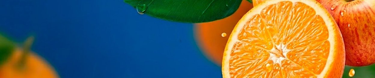 Banner decorativo para apresentação do Néctar Tial sabor laranja