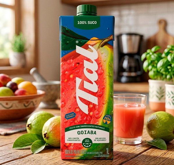Suco de goiaba em destaque para composição visual da seção