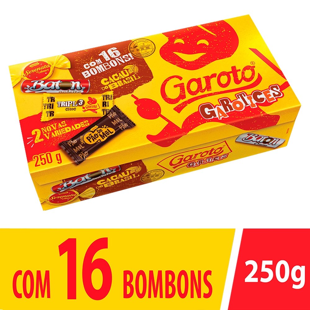 Chocolate Garoto Sortido 250g Martins Atacado